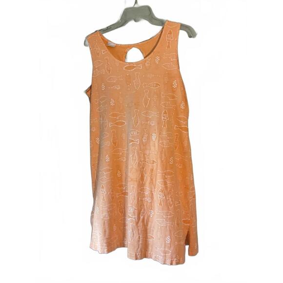 Dresses & Skirts - On White Playful Fish Print Tank Dress - Size M